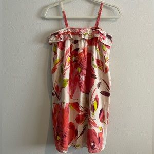 NWT Gap Kids Sundress Ruffles Sleeveless Dress Girl’s XL 12 Pink Floral